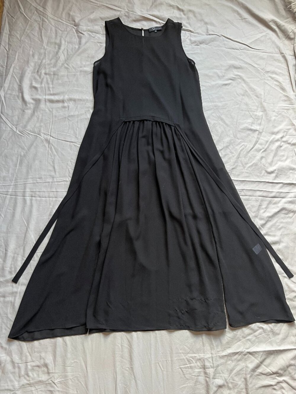 Pino Pizo Collection Black Silk Overlay Dress - M